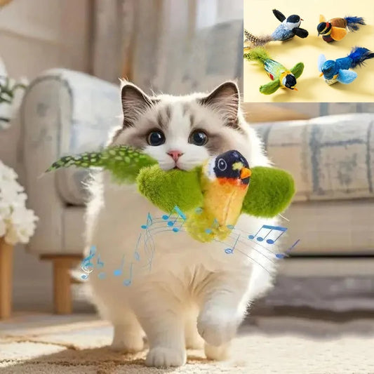 Brinquedo interativo para gatos, brinquedo para caçar pássaros, brinquedo para provocar gatos, brinquedo para provocar gatos com som de erva-de-gato, brinquedo para pendurar na parede, brinquedo para pássaros e gatos