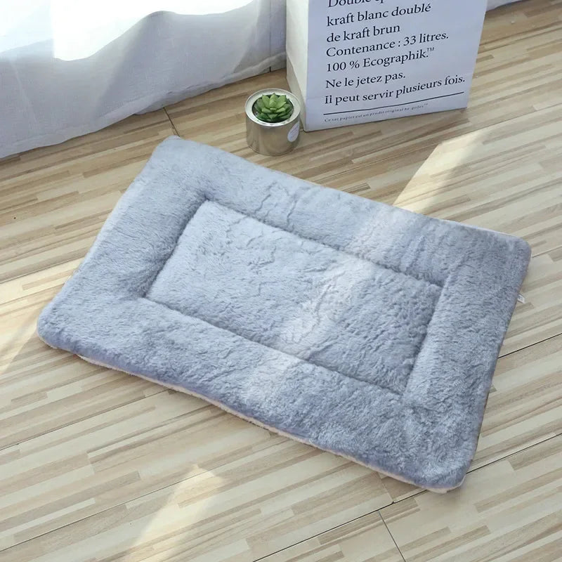 Tapete de pelúcia dupla face para animais de estimação, cama curta de pelúcia para gatos, cães pequenos, cobertor fofo para animais de estimação, almofada quente para gatinhos, sofá-cama para gatos