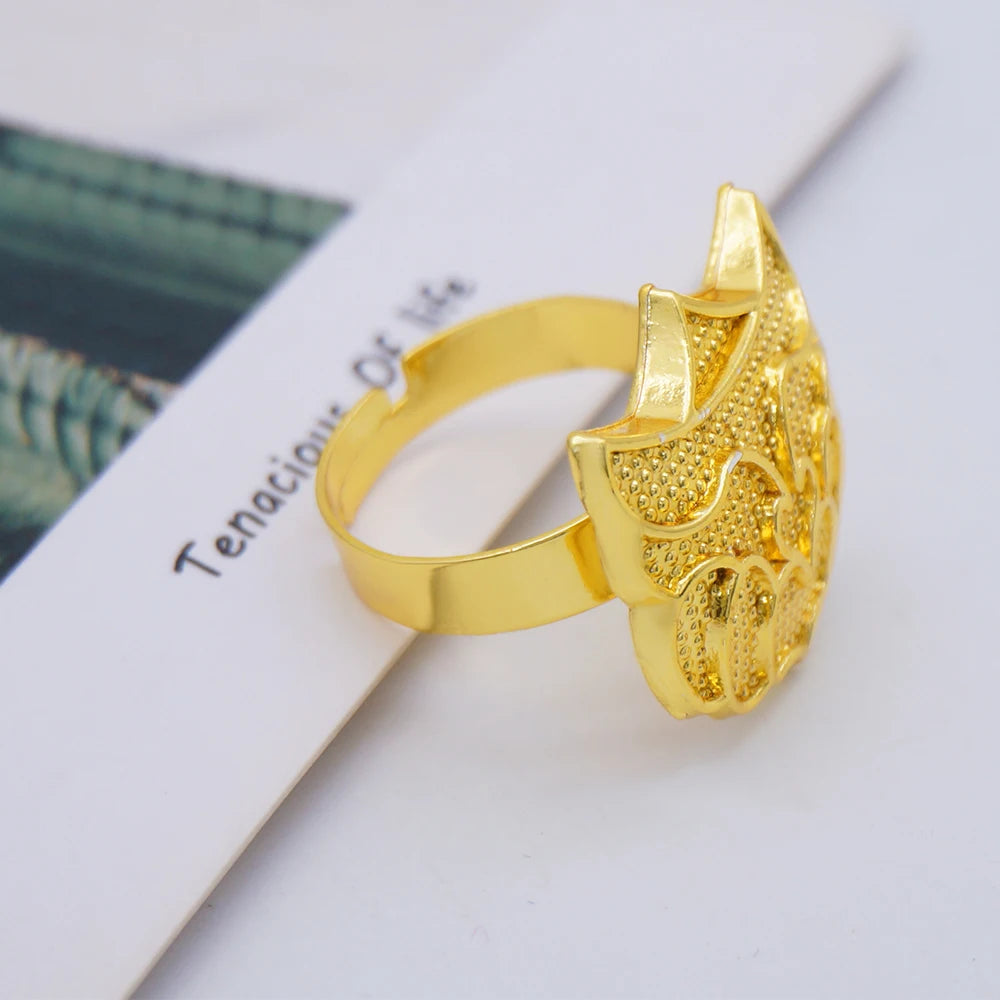 Conjuntos de joias finas 2023 para mulheres, presentes de casamento, colar, pulseira, brincos, anel, joias com contas africanas