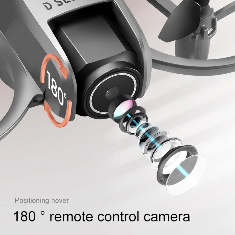 Mini drone Xiaomi D16 com câmera HD 8K ajustável de 180° e WiFi com fluxo de luz, drone de bolso para evitar obstáculos, quadricóptero RC
