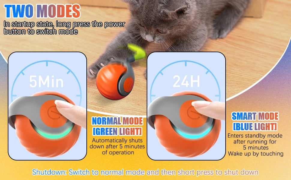 Novos brinquedos interativos para gatos, bola elétrica automática com rolamento, brinquedo para gatos, gatinhos, animais de estimação, provocador automático inteligente, brinquedo recarregável por USB para gatos