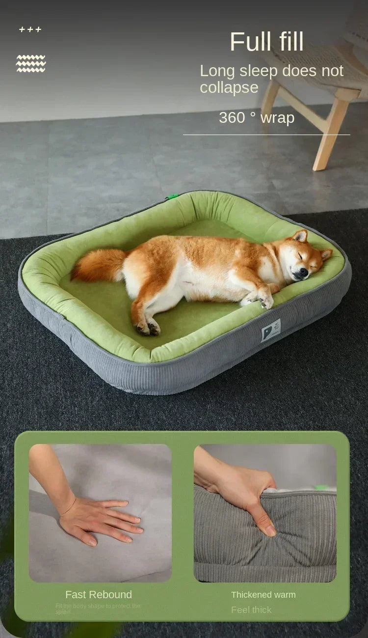 1PC Winter Warm Dog Bed Soft Memory Foam Pet Sleeping Mat for Small Medium Dogs Cats Removable Non-slip Dog Kennel Pet Supplies