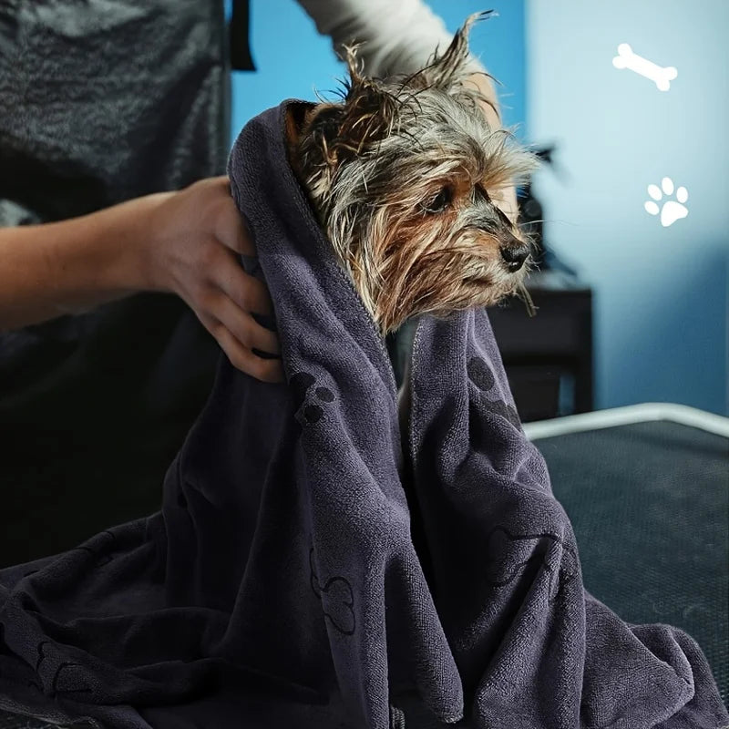 Toalha de microfibra de secagem rápida para cães, 1 peça, absorvente, produto para banho de animais de estimação, toalha de banho de secagem rápida, pano de limpeza de carro, suprimentos para animais de estimação