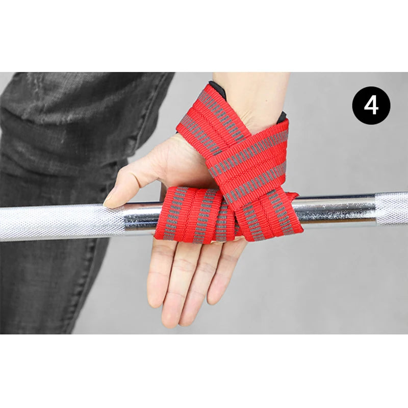 2 peças de alças de levantamento de peso para academia, luvas de fitness, faixas de pulso antiderrapantes, suporte para levantamento de peso, treinamento de levantamento de peso