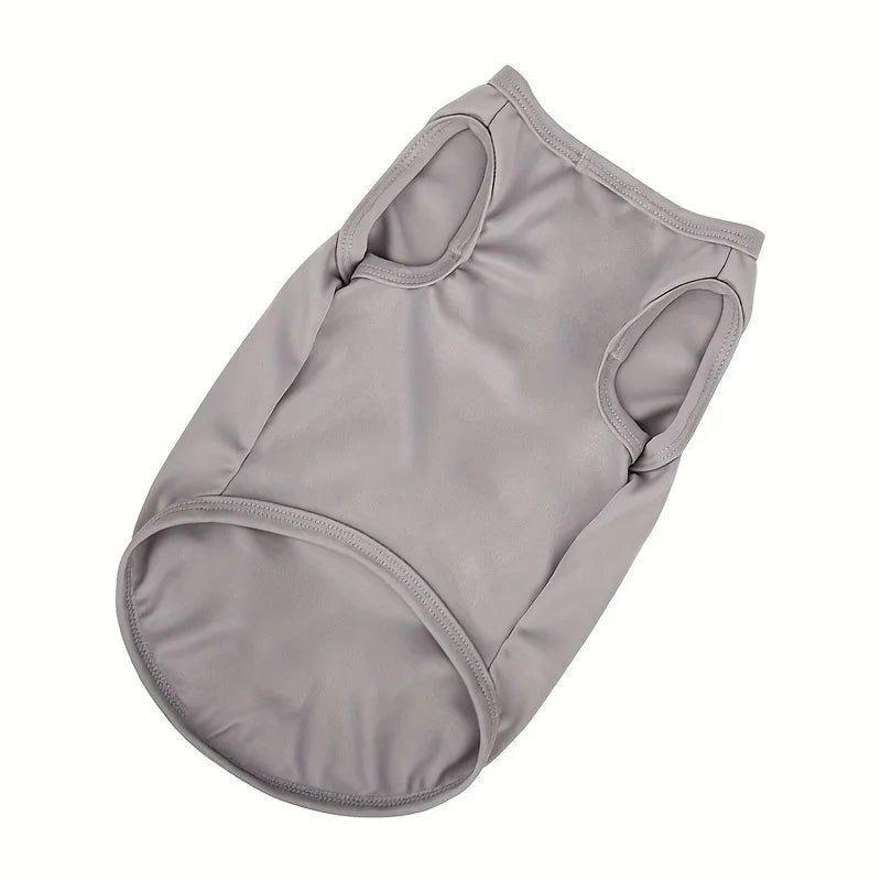 Roupas para animais de estimação de cor sólida, camisa para filhotes, camiseta para cachorro, colete macio e confortável e respirável para cães, roupas de verão para animais de estimação