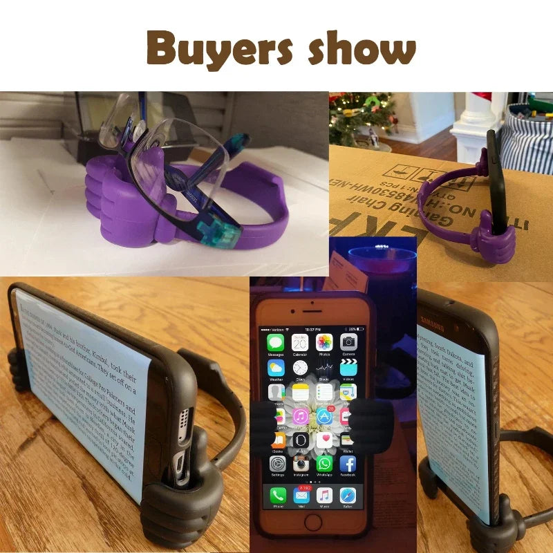 Suporte para celular com polegar para cima -