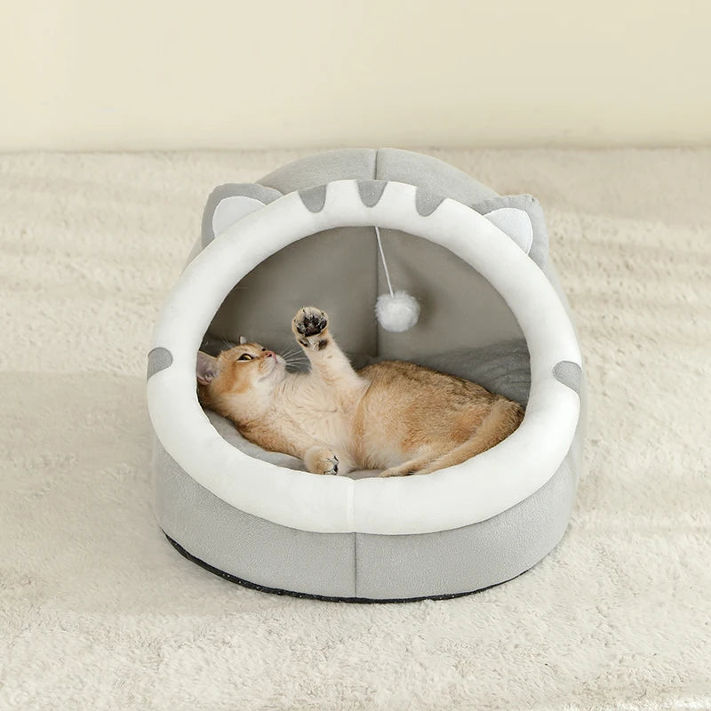 Cama super para gatos, casa quente para animais de estimação, caverna para gatinhos, almofada, casa para gatos, cesta para cães dormirem, tenda, tapete para cães pequenos, suprimentos, cama para gatos