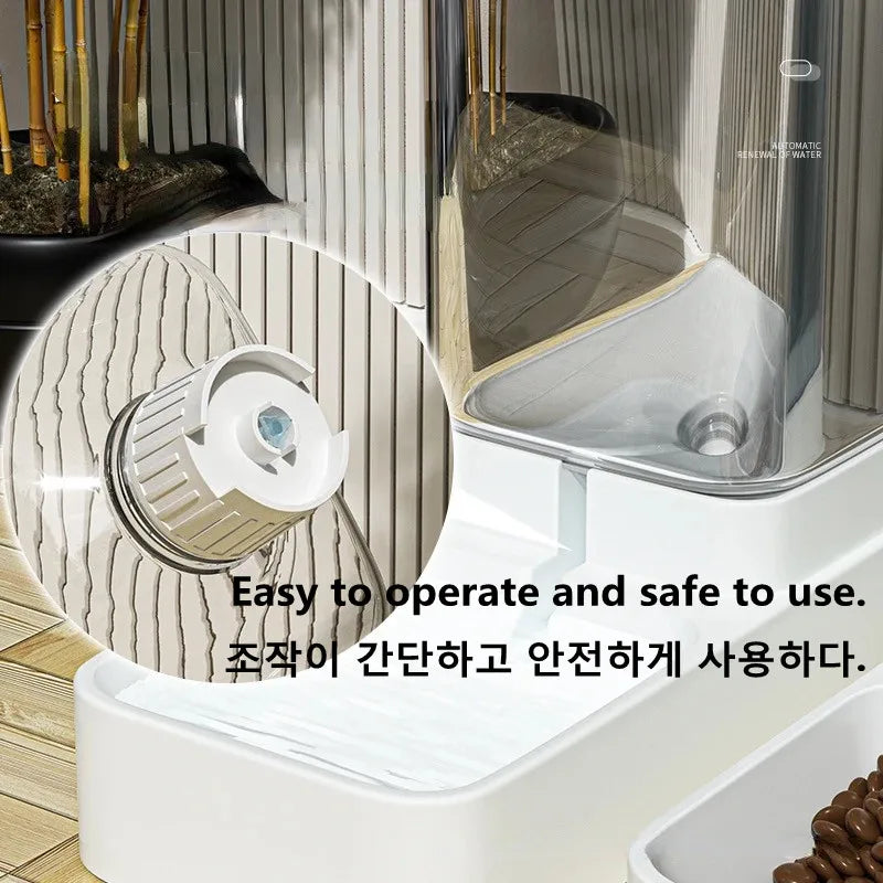 Pet acessories Dog Automatic Feeder Transparent Automatic Gravity Cat Water Bowl High Capacity Food Storage  Container Cat And Dog Accessories
