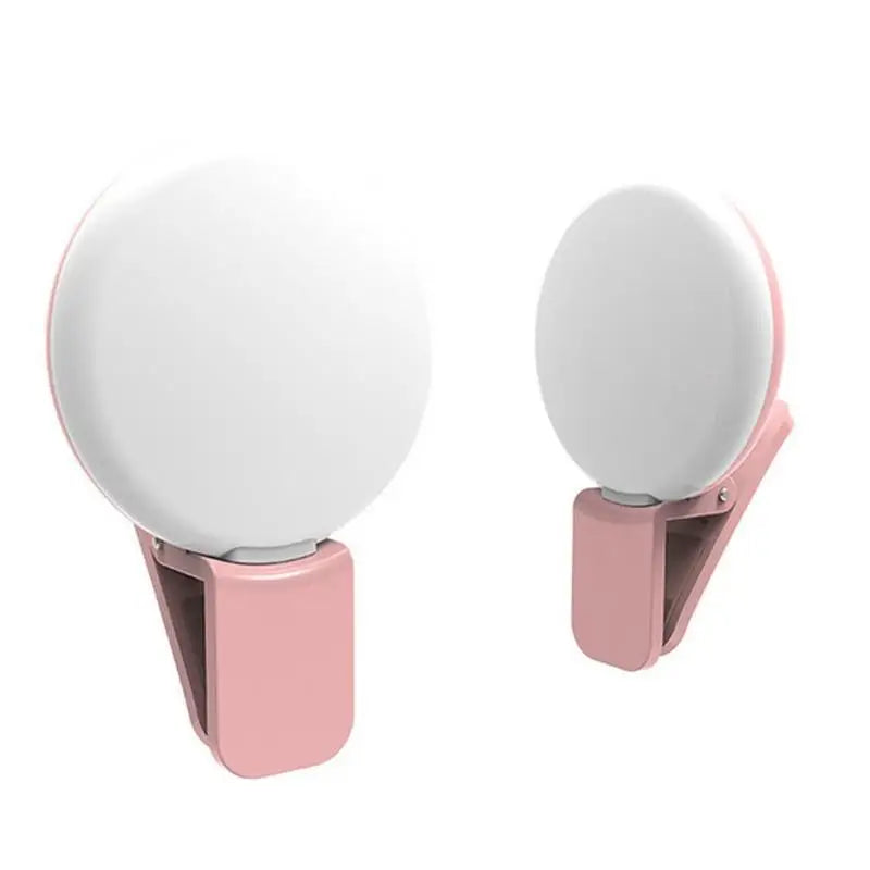 Luz de preenchimento universal para selfies em celulares, lâmpada LED portátil para vídeos ao vivo, acessórios para smartphones e iPhone, luz com clipe de carregamento USB