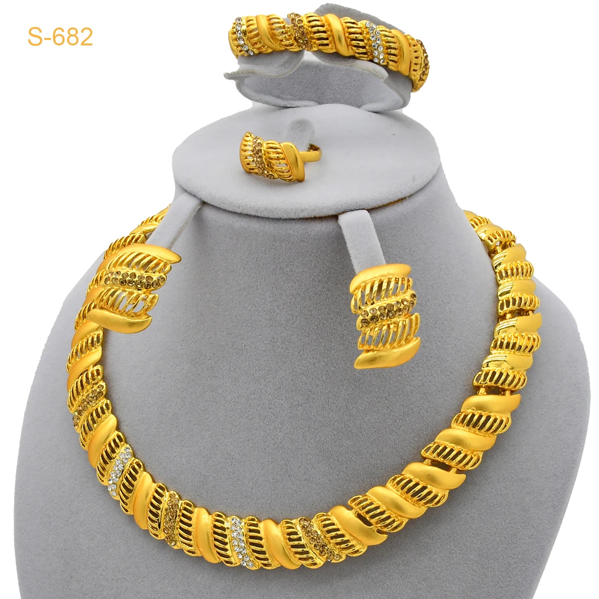 XUHUANG Conjunto de colares com correntes de ouro 24k, moda nupcial africana, joias de noivado indianas para presentes de festa de casamento em Dubai