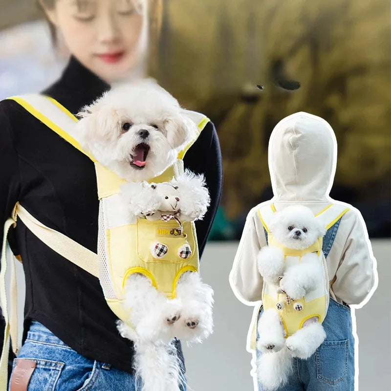 Bolsa de transporte para cães de estimação, bolsa de mão portátil para filhotes de quatro patas, mochila de ombro, colete, corda de tração para Yorkshire