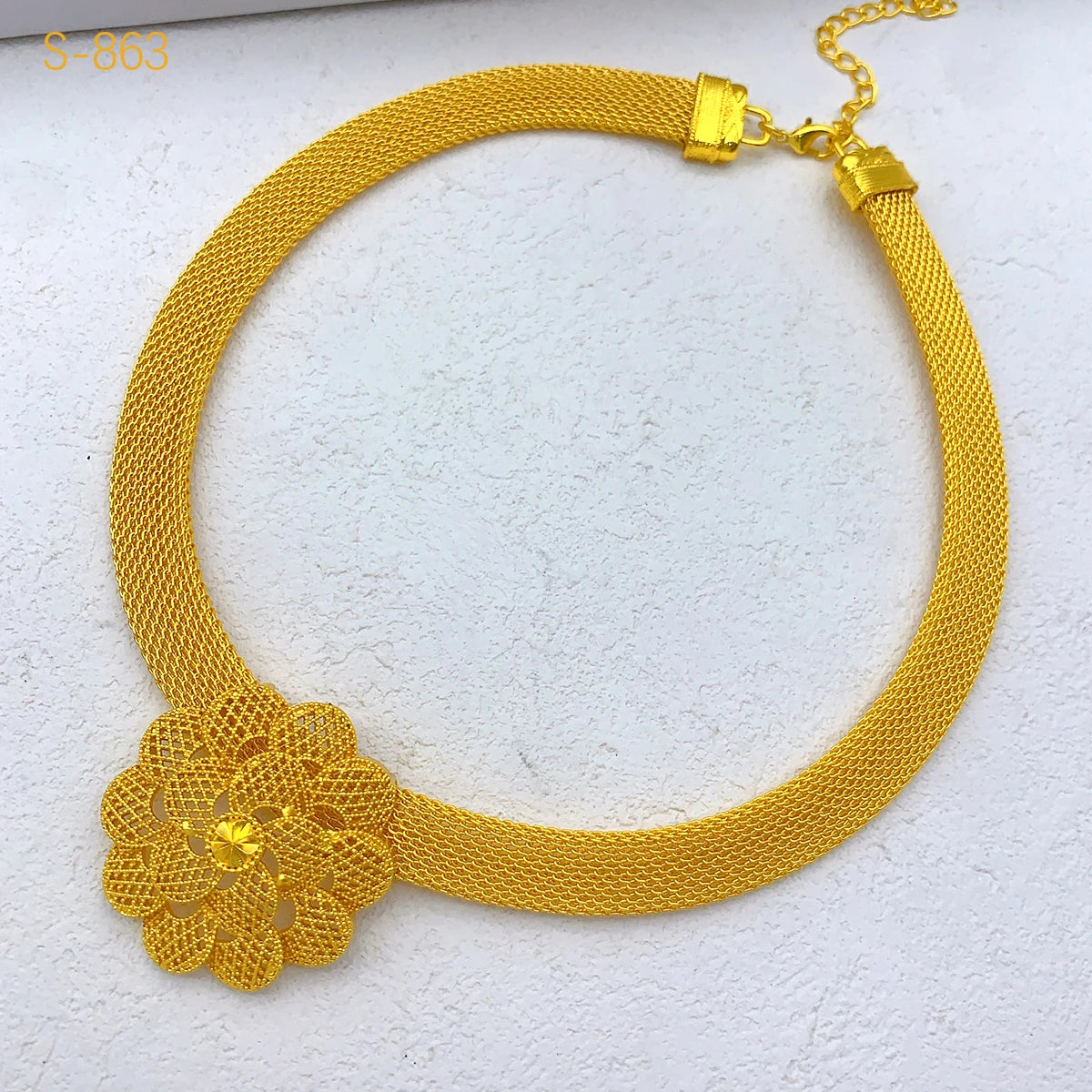 Conjunto de colar de flores de luxo Xuhuang para mulheres, conjunto de joias africanas banhadas a ouro, joias indianas, presentes de aniversário