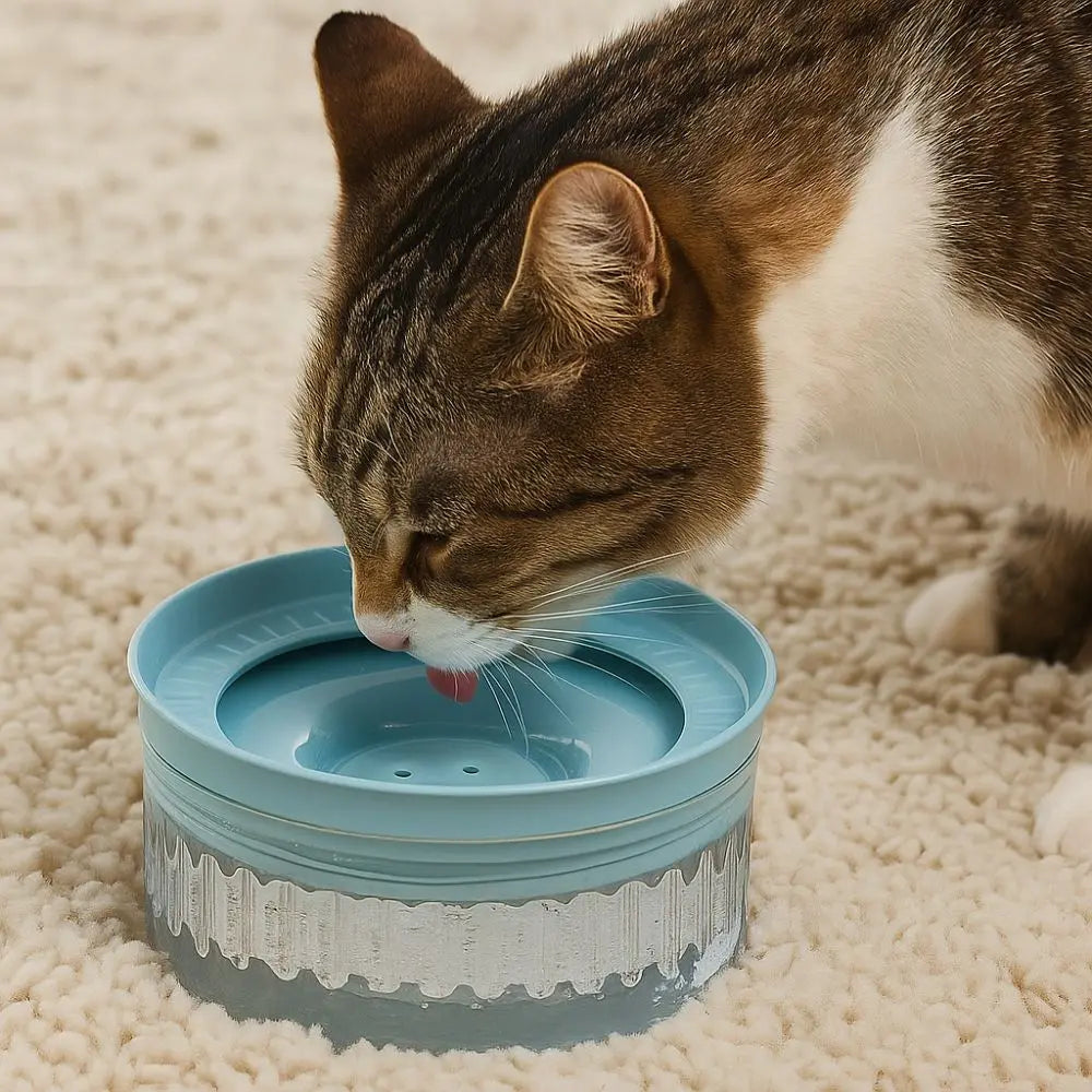 Tigela de água para animais de estimação de grande capacidade, antirrespingos e antitombamento, tigela para beber animais de estimação, boca antimolhante, tigela automática destacável para cães