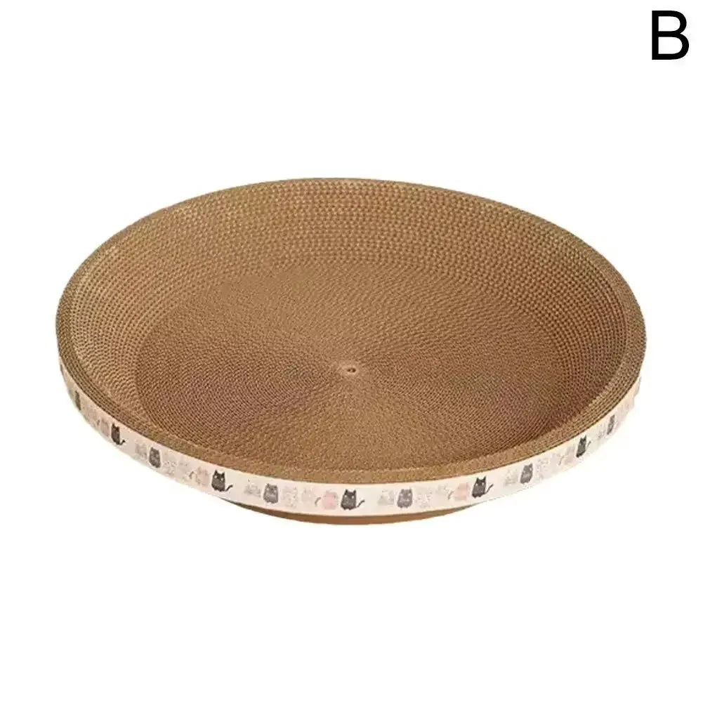 Cat Scratcher Cardboard Cat Scratcher Bed Corrugated Oval Cat Scratch Pad Board Claw Toys for Cats Wear-Resistant Cat Bed Nest