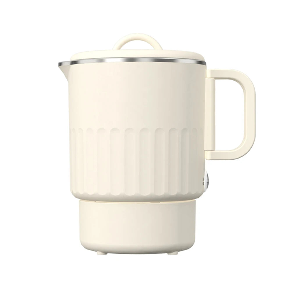 Chaleira elétrica de 1L para água fervente, café, leite, bule de chá, chaleira dobrável, aquecedor de água para viagem, termostato, chaleira dobrável para aquecimento
