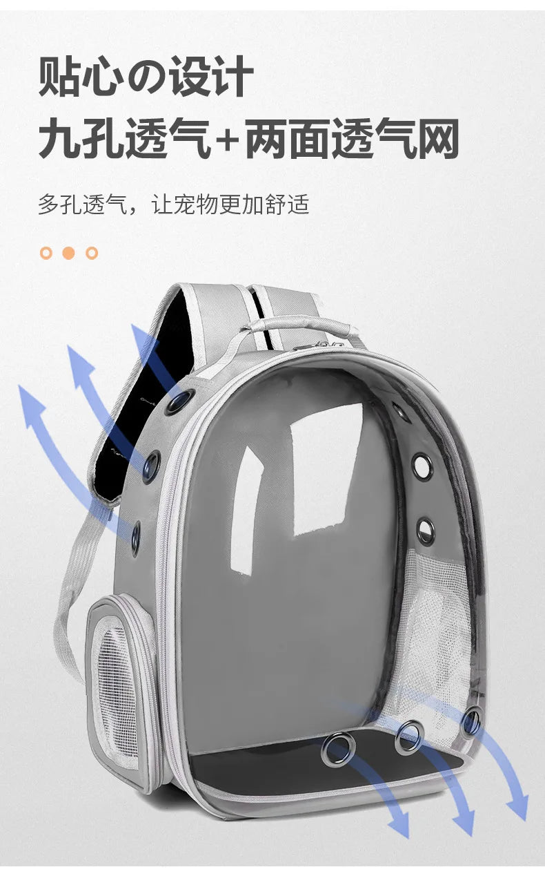 2025 Nova Cápsula Espacial Transparente Bolsa para Gatos Bolsa de Ombro Respirável Bolsa Portátil para Gatos Suprimentos para Animais de Estimação Mochila para Animais de Estimação