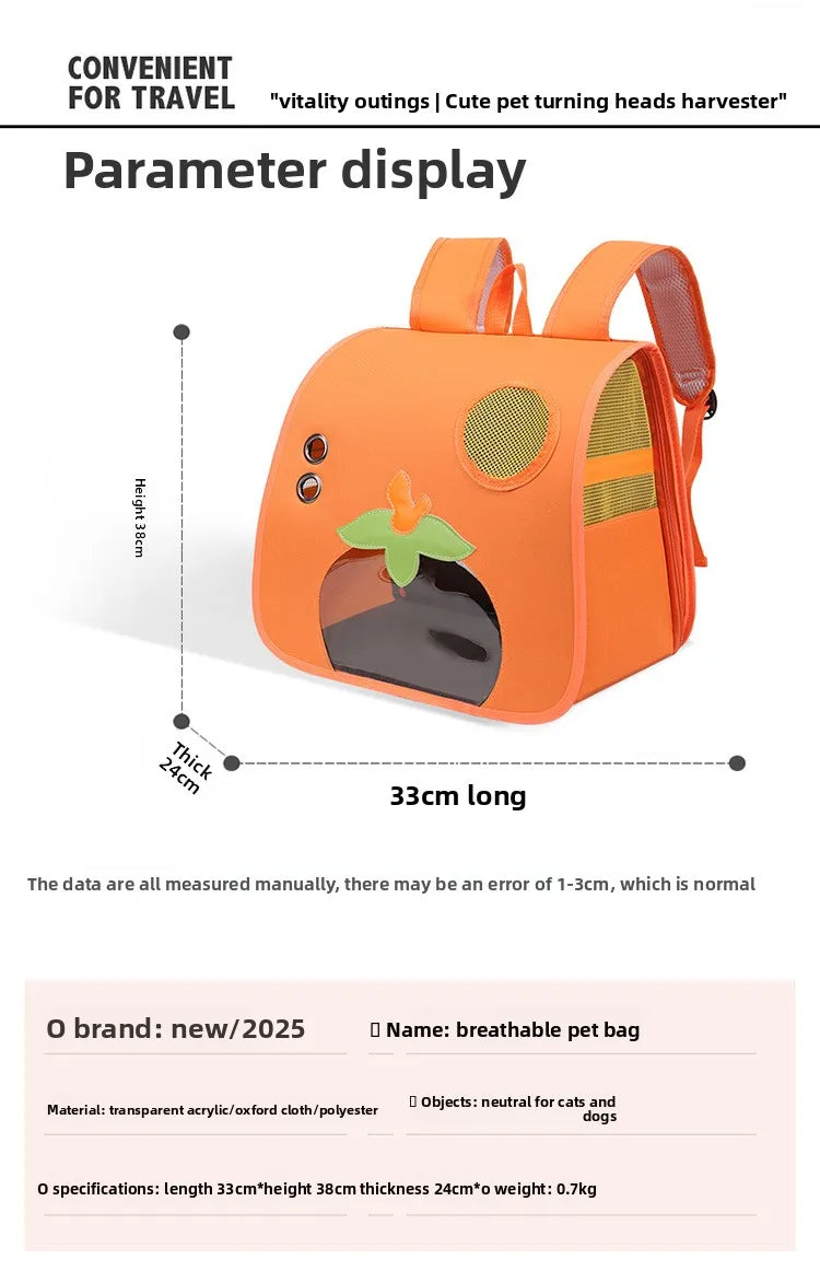 Mochila para gatos, nova chegada, grande capacidade, desenho animado, leve, mochila para animais de estimação, xadrez, respirável