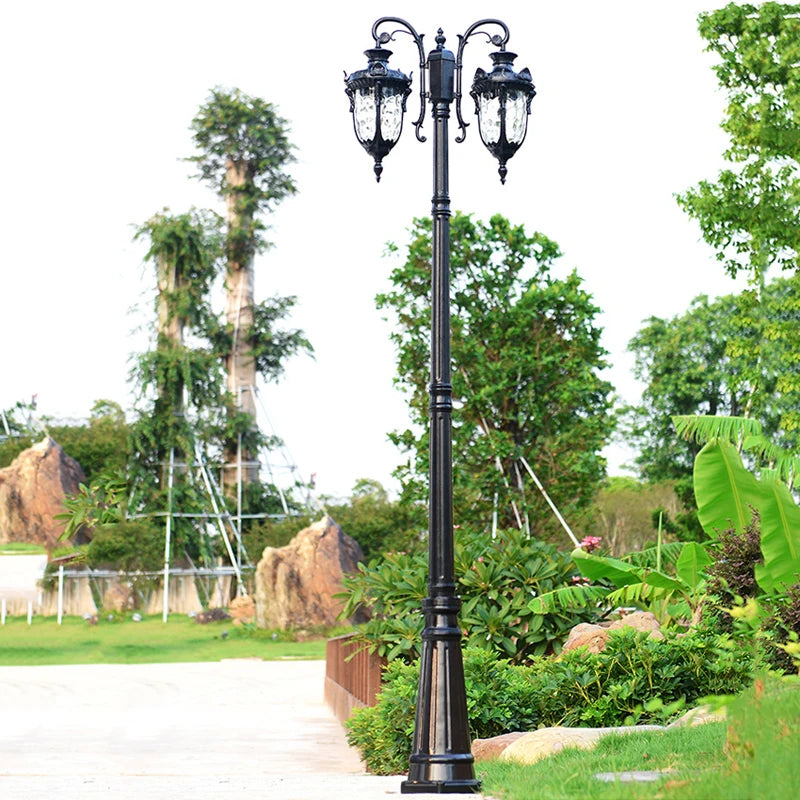 (H≈2,3M) Luzes de jardim, luzes de rua, gramado, flores, luzes de parque, à prova d'água, para áreas externas, vila, postes altos, luzes de paisagem