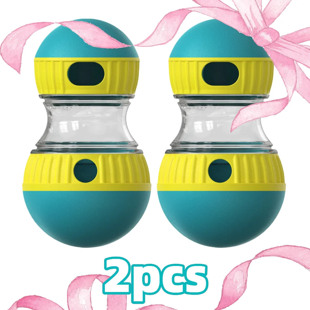 Brinquedo dispensador de petiscos para cães de pequeno, médio e grande porte, brinquedo interativo com vazamento de comida, alimentador lento ajustável, treinamento para beagle e gato