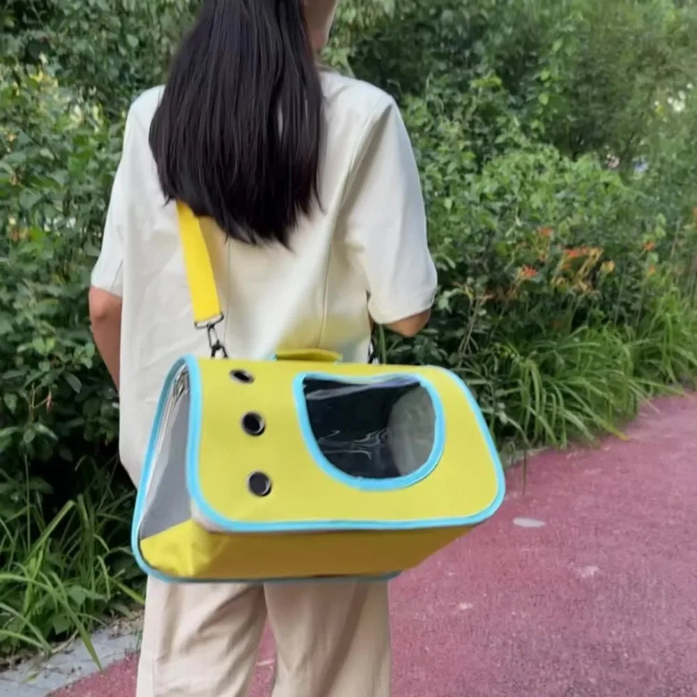 Bolsa de transporte portátil para gatos, bolsa dobrável para gatos, bolsa de ombro respirável para cães pequenos, gatos, bolsa de transporte para cães e gatos