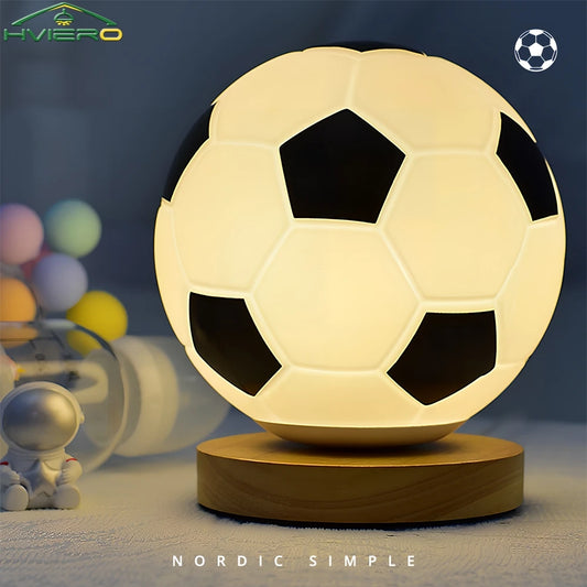 1 peça 3D luz noturna de futebol decoração de mesa de quarto lâmpada de futebol alimentada por bateria presente perfeito para adolescentes decoração lâmpada presentes