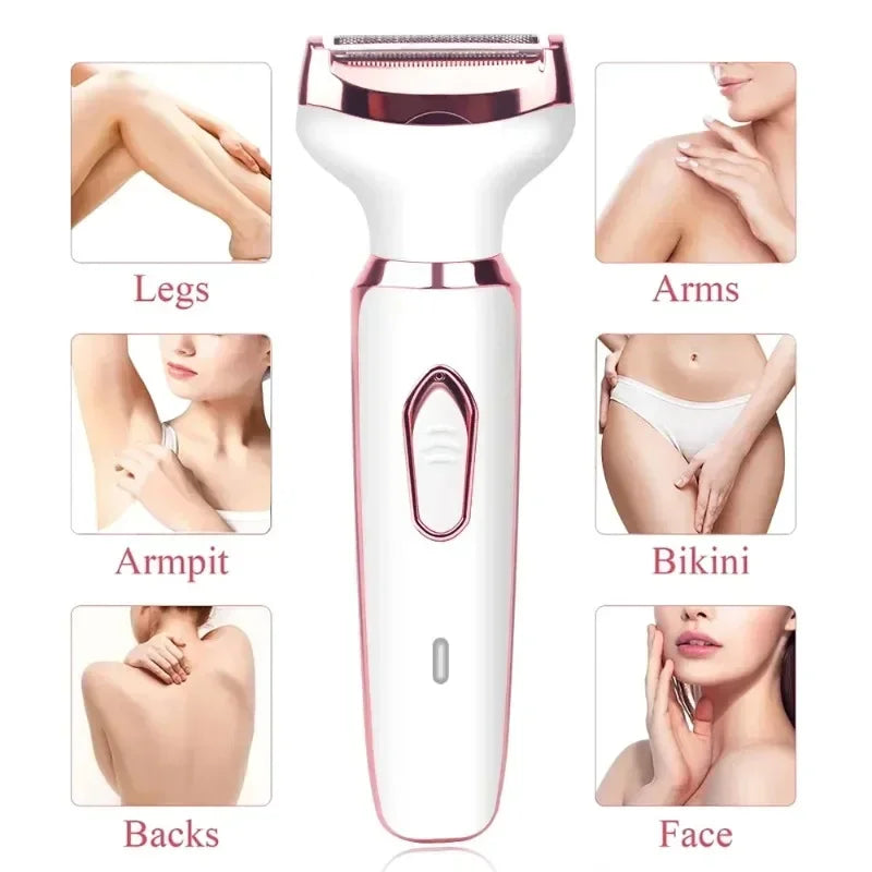 Depilador elétrico 4 em 1 para mulheres, depilador facial, aparador, depilador indolor para mulheres, para sobrancelhas e nariz