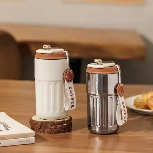 Caneca de café inteligente de 450 ml com visor de temperatura LED, garrafa térmica de aço inoxidável 316 para café, caneca portátil a vácuo para presente