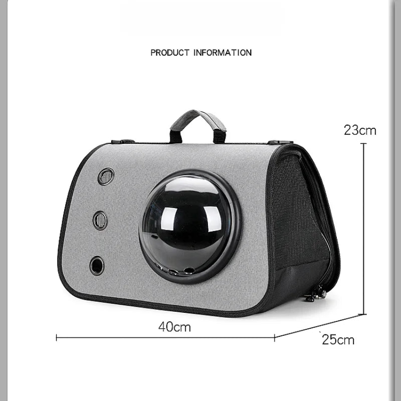 Mochila portátil para animais de estimação para viagens ao ar livre, mochila dobrável transparente para gatos, adequada para cães e gatos, bolsa respirável para viagens