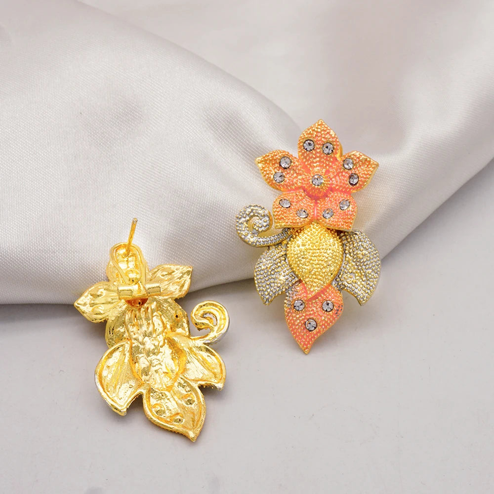 Conjuntos de joias finas 2023 para mulheres, presentes de casamento, colar, pulseira, brincos, anel, joias com contas africanas