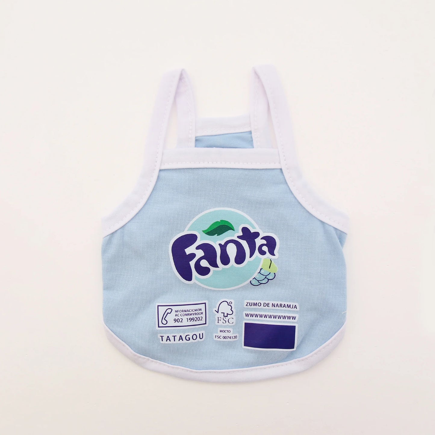 Novas roupas para cães e gatos primavera/verão, estilo fino, suspensório de refrigerante de frutas com dopamina estilo ocidental, colete fofo estilo curto