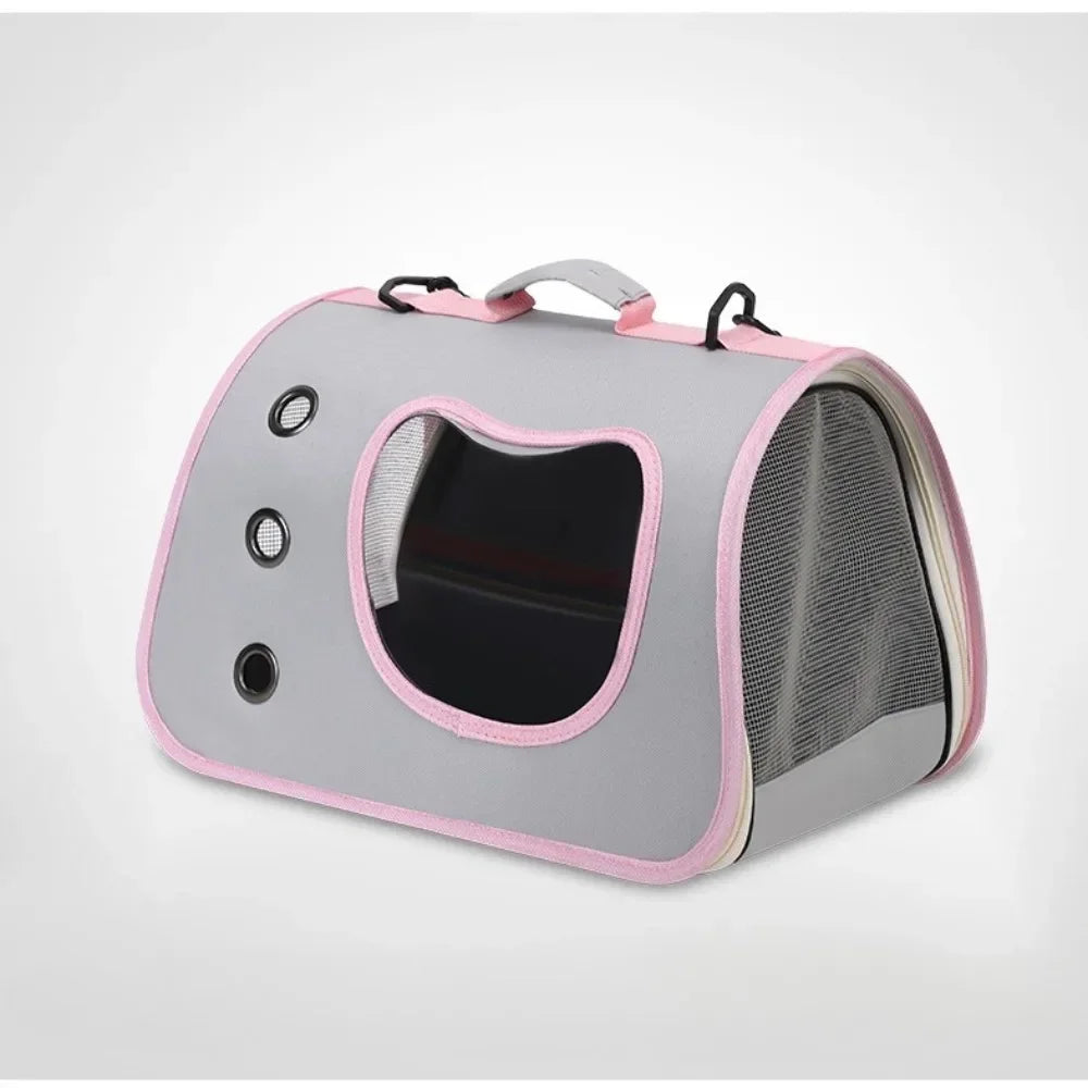 Bolsa de transporte portátil para gatos, bolsa dobrável para gatos, bolsa de ombro respirável para cães pequenos, gatos, bolsa de transporte para cães e gatos