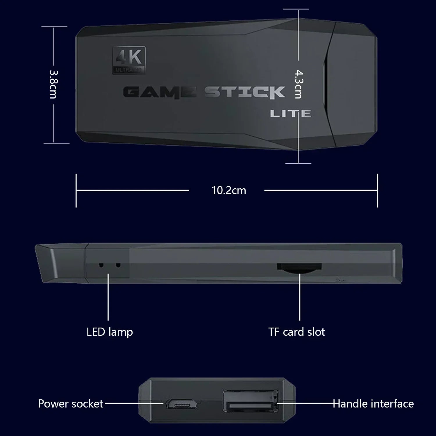 4K HD Video Game Console 2.4G Double Wireless Controller For PS1/FC/GBA Retro TV Dendy Game Console 10000 Games Stick Dropship
