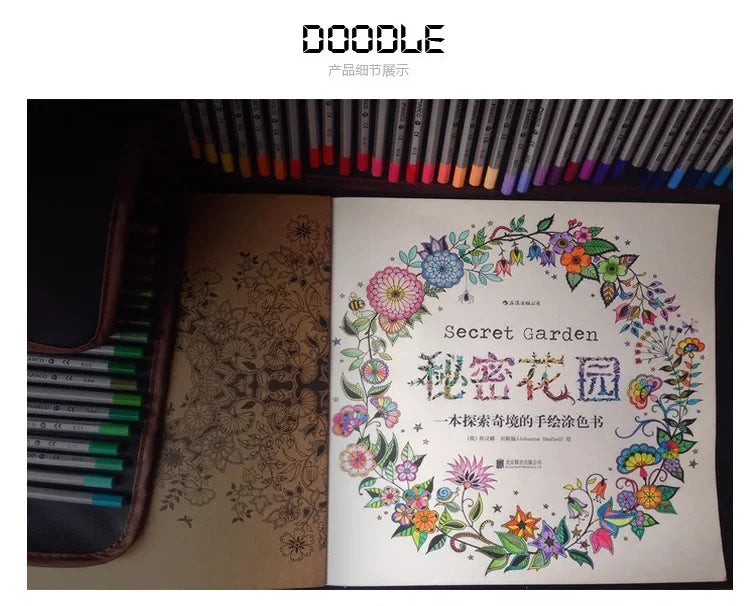 1 peça 24 páginas mandalas flor livro de colorir para crianças adulto grafite desenho livro de colorir conjunto arte material escolar
