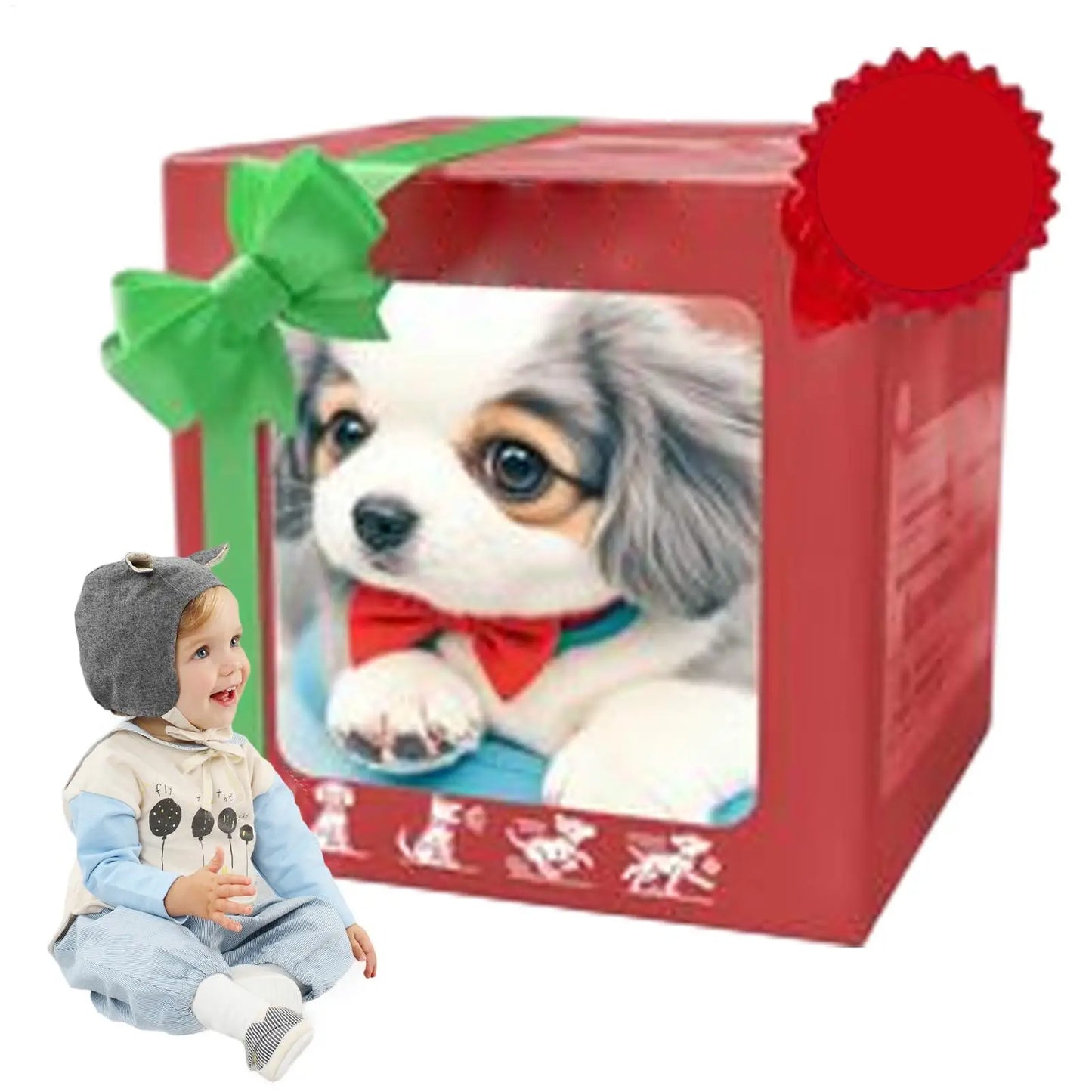 Simulação inteligente de cachorro robô elétrico de estimação que parece real, andando, brinquedo de pelúcia robô interativo interessante para presente
