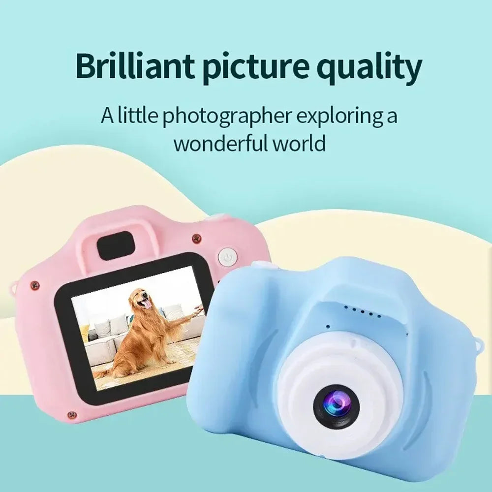 X2 Mini Câmera Digital Infantil Pode Tirar Fotos e Vídeos Linda Câmera Pequena Fotografia Presente de Aniversário para Crianças Brinquedos para Crianças