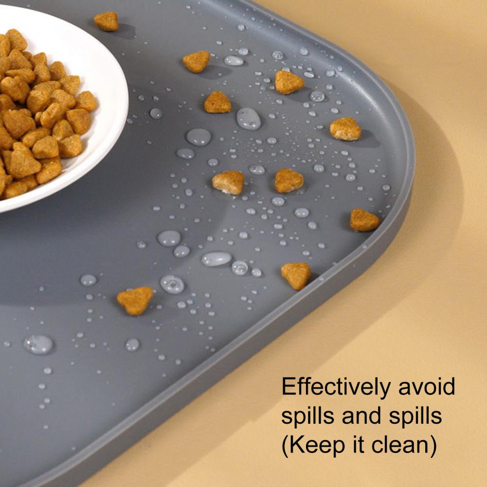 Pet Silicone Food Mat Placemat Waterproof Prevent Spills Dog Feeding Mat Feeding Mats Bowl Pad Cushion