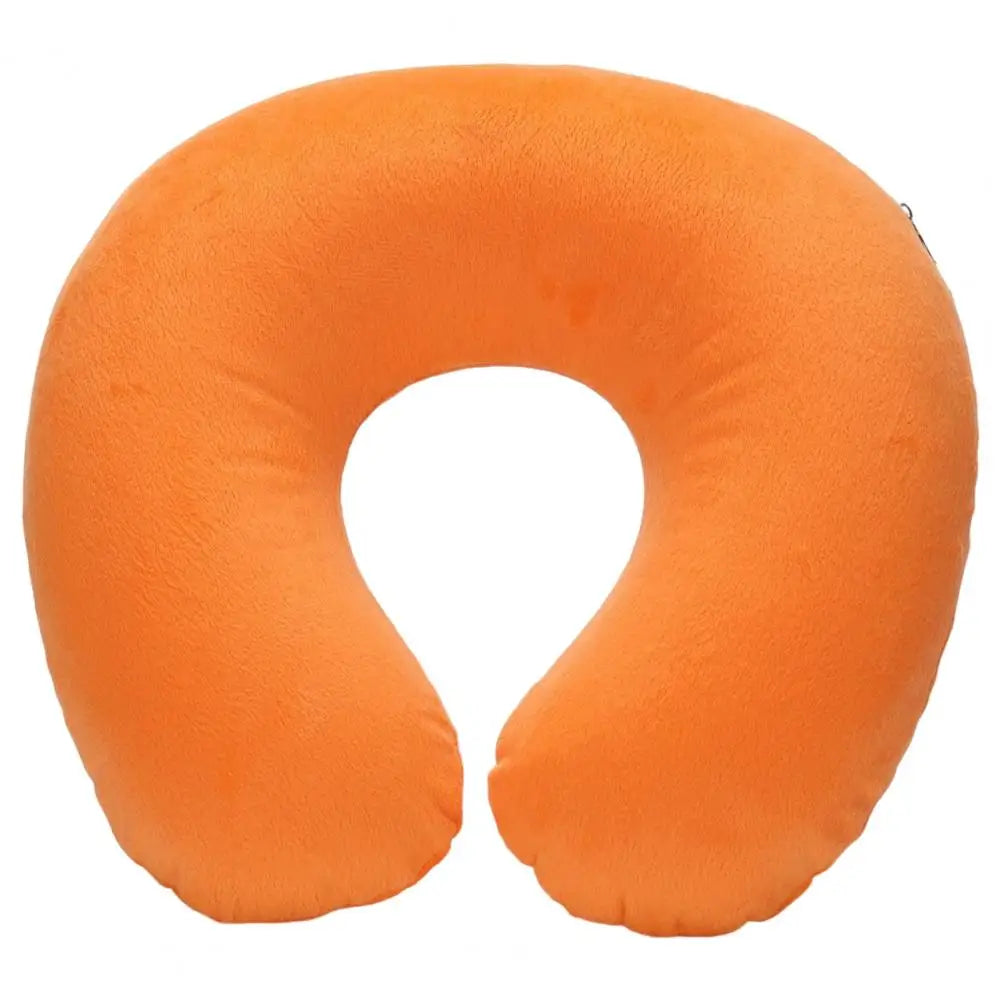 Travesseiro de pescoço em forma de U, travesseiro inflável para alívio da fadiga, travesseiro de viagem, encosto de cabeça para voo, almofada em forma de U para avião