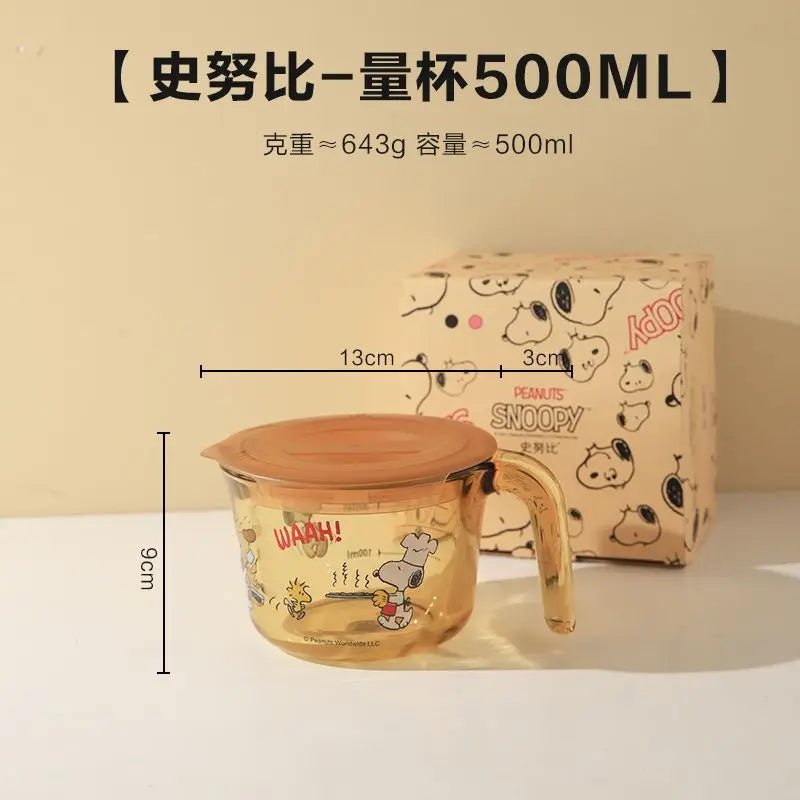 Lancheira de aço inoxidável multicamadas Snoopy com vidro fumê, lancheira térmica portátil para alimentos, piquenique, escritório, crianças, trabalhadores, escola, Bento
