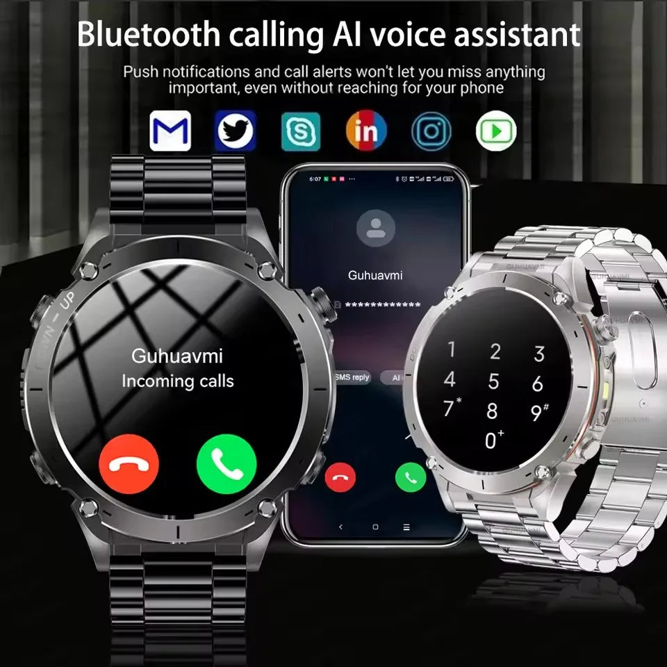 Novo relógio inteligente Xiaomi IOS Ultra GPS 2025, à prova d'água, 10ATM, com bússola GNSS de banda dupla integrada, esportivo militar, masculino, pulseira de natação