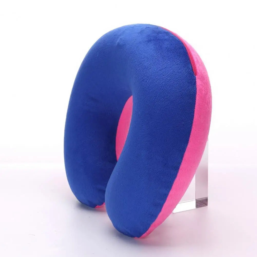 Travesseiro de pescoço em forma de U, travesseiro inflável para alívio da fadiga, travesseiro de viagem, encosto de cabeça para voo, almofada em forma de U para avião