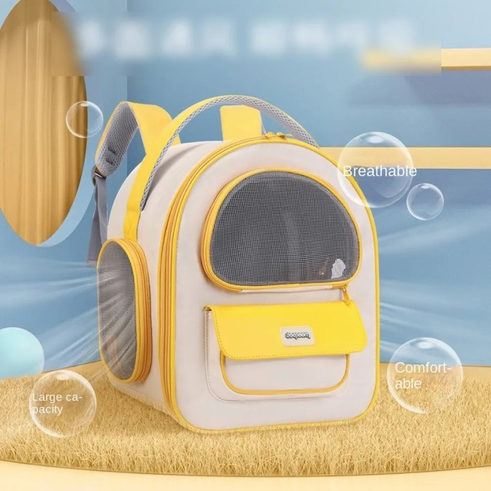 Wear-resistant Breathable Cat Bag Adjustable with Handle Portable Pet Bag Foldable Detachable Support Plate Pet Transport Bag
