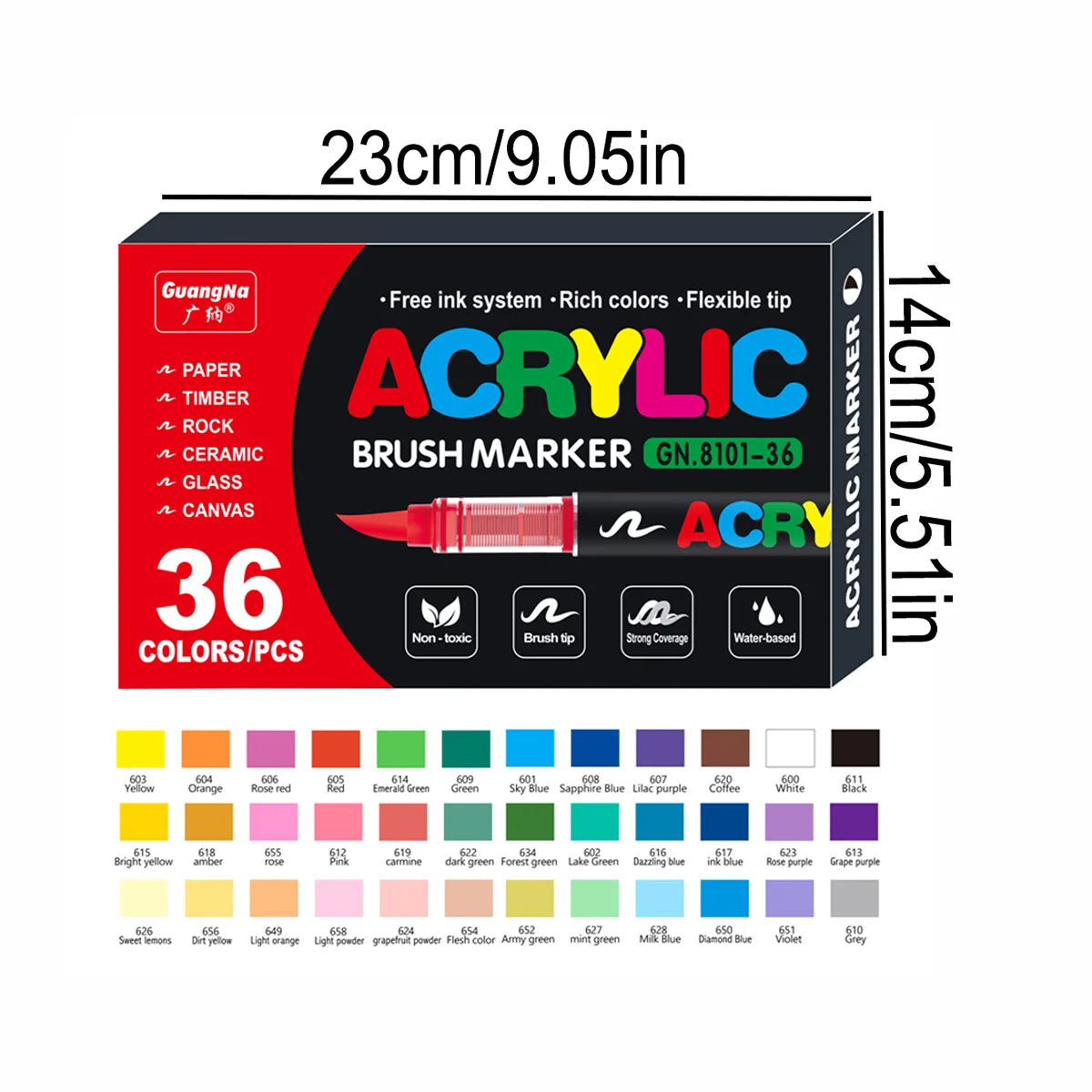 Conjunto de marcadores profissionais para artistas, 12-240 cores/caixa - Marcadores acrílicos líquidos de ponta macia para desenho em linha reta, pintura artística de grafite faça você mesmo
