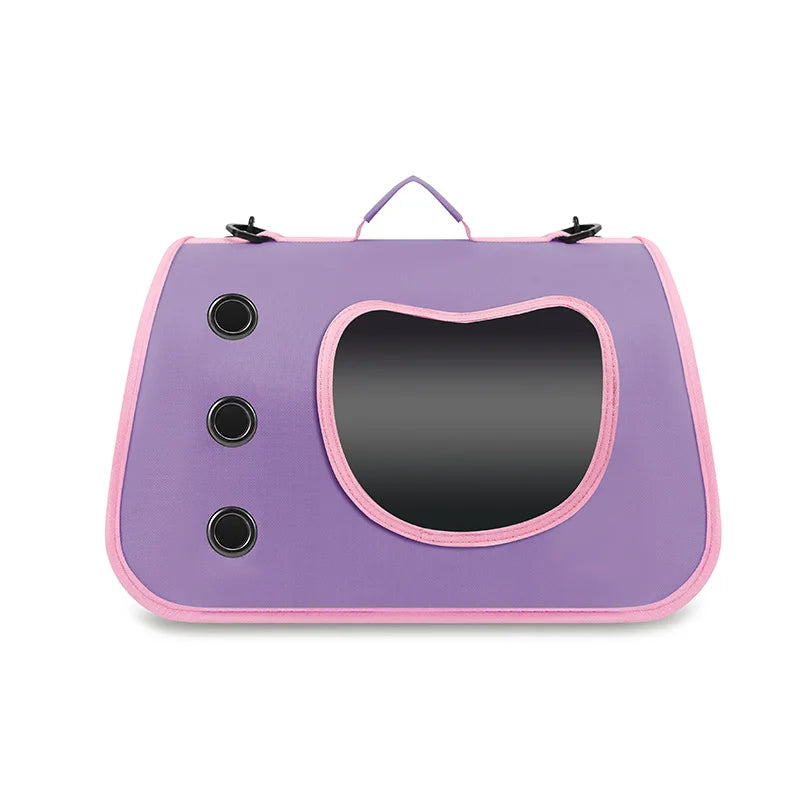 Bolsa de transporte portátil para animais de estimação para cães e gatos pequenos, bolsa dobrável para gatos ao ar livre, bolsa de ombro respirável para gatos, bolsa de transporte para gatinhos