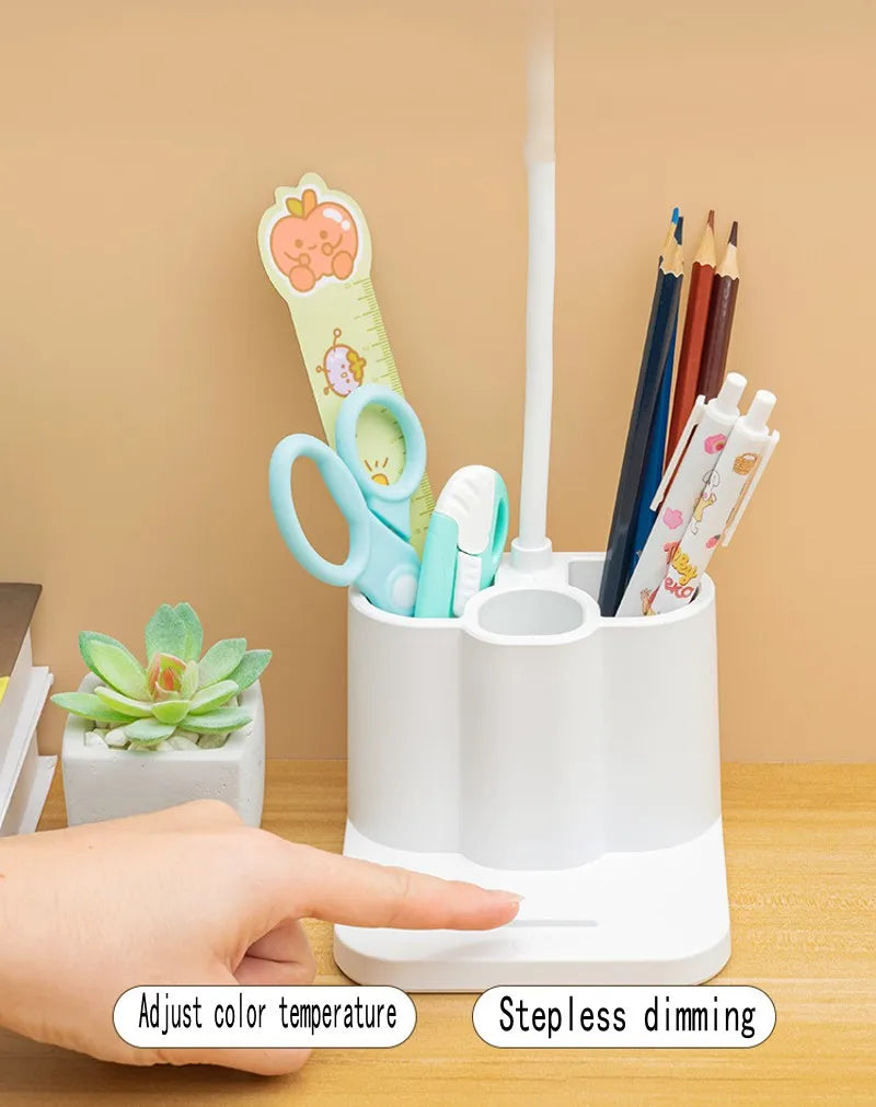 Lâmpada de mesa LED para leitura noturna, proteção para os olhos, para dormitório de estudo, luz noturna para estudantes universitários