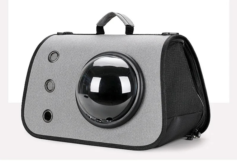 Mochila portátil para animais de estimação para viagens ao ar livre, mochila dobrável transparente para gatos, adequada para cães e gatos, bolsa respirável para viagens