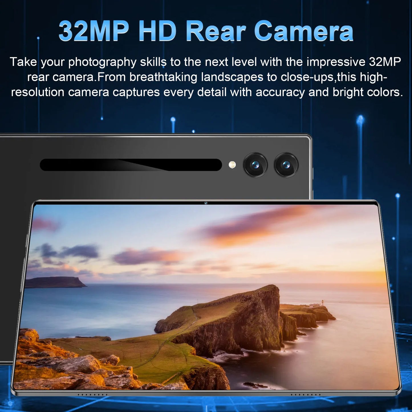 Tablet Android 2025, 20000mAh, 10,36 polegadas, versão global, 22 GB + 2 TB, nova rede, 14 núcleos, Android 13.0, Wi-Fi