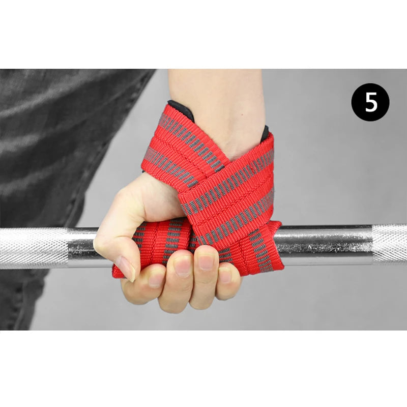 2 peças de alças de levantamento de peso para academia, luvas de fitness, faixas de pulso antiderrapantes, suporte para levantamento de peso, treinamento de levantamento de peso
