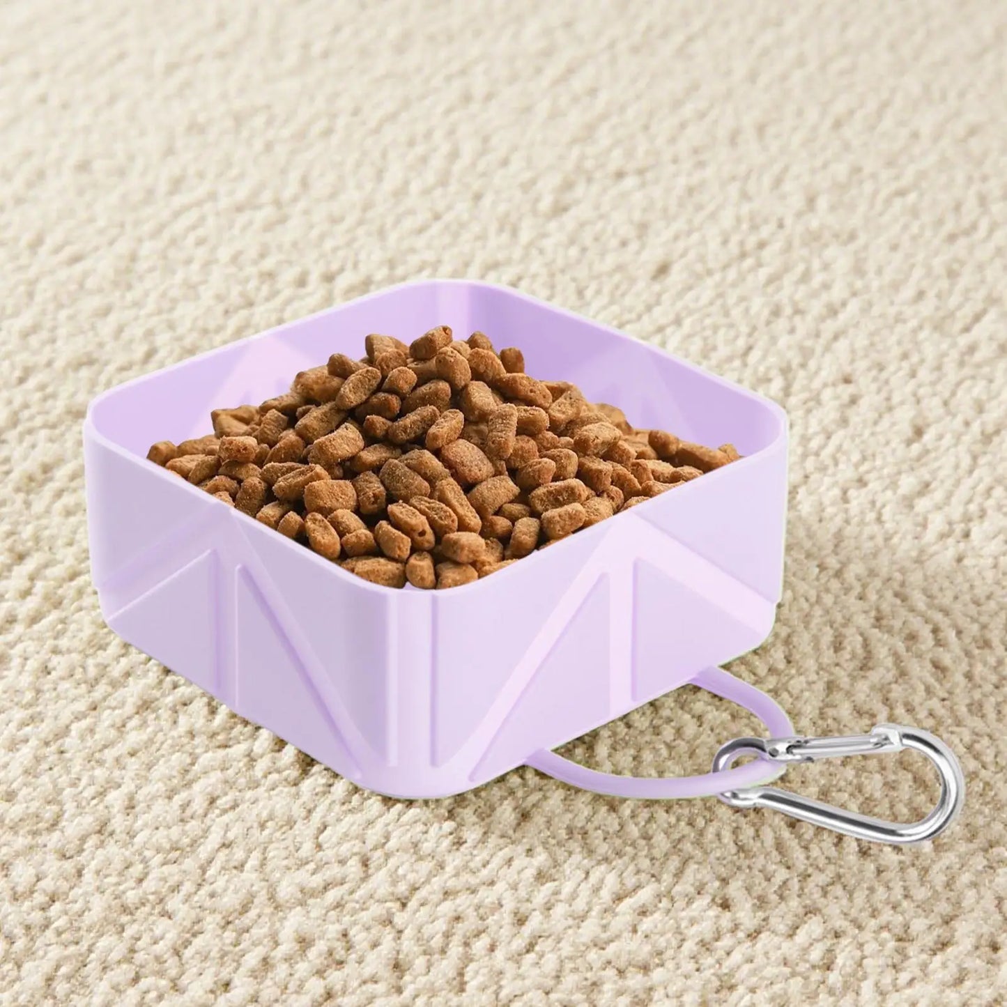 Foldable Dog Bowl 500ml Pet Food Container Dog food and water Feeder manual Pets Food dispenser for Puppy Kitten Car