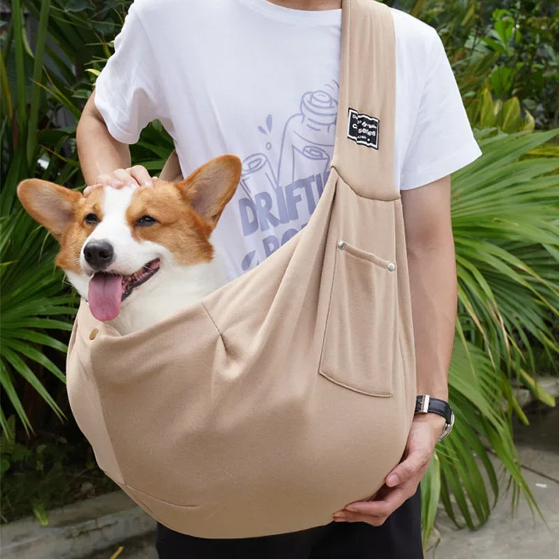 Bolsa de ombro transversal confortável para animais de estimação, bolsa de transporte portátil para viagem ao ar livre, bolsa de transporte para filhotes de gatos e cachorros