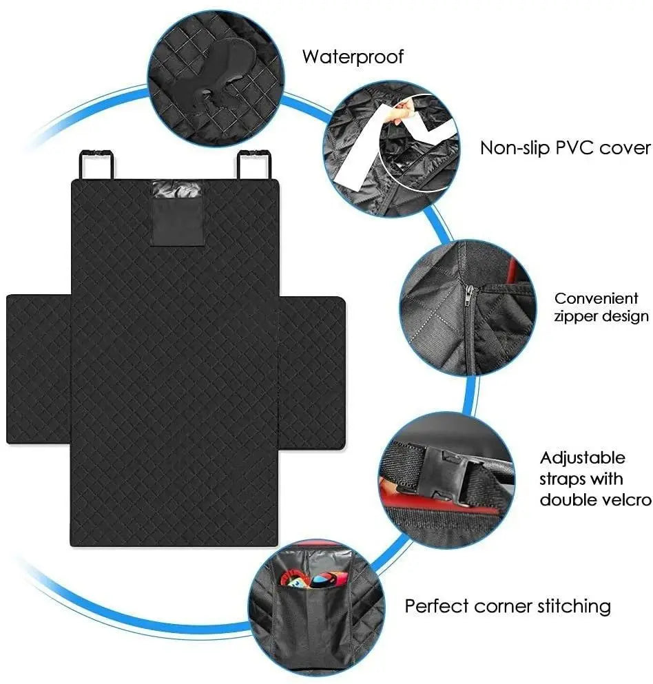 Capa de assento de carro para cães, resistente ao desgaste, para SUV, à prova d'água, portátil, durável, protege o veículo, fácil de instalar
